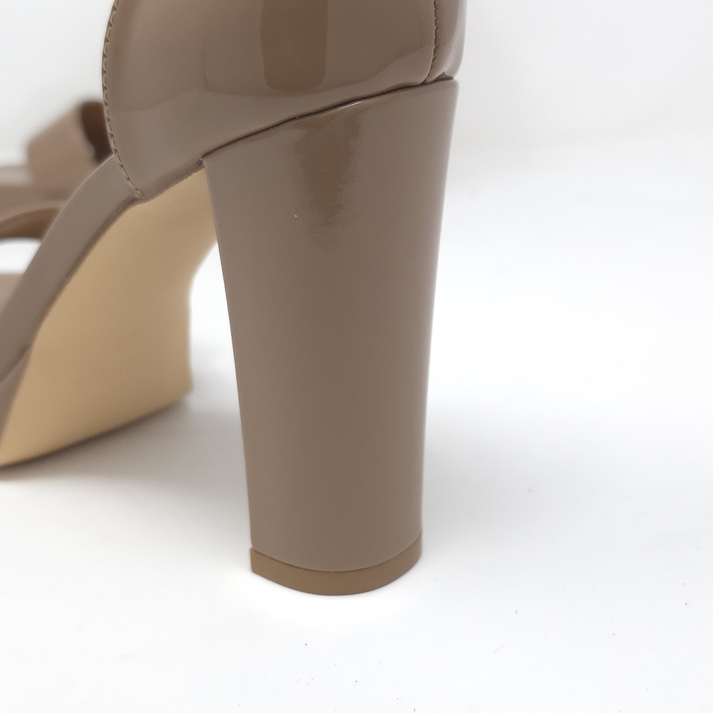 Nine West Elope Metallic Embossed Platform Heels Beige 6 Medium - Picture 7 of 9